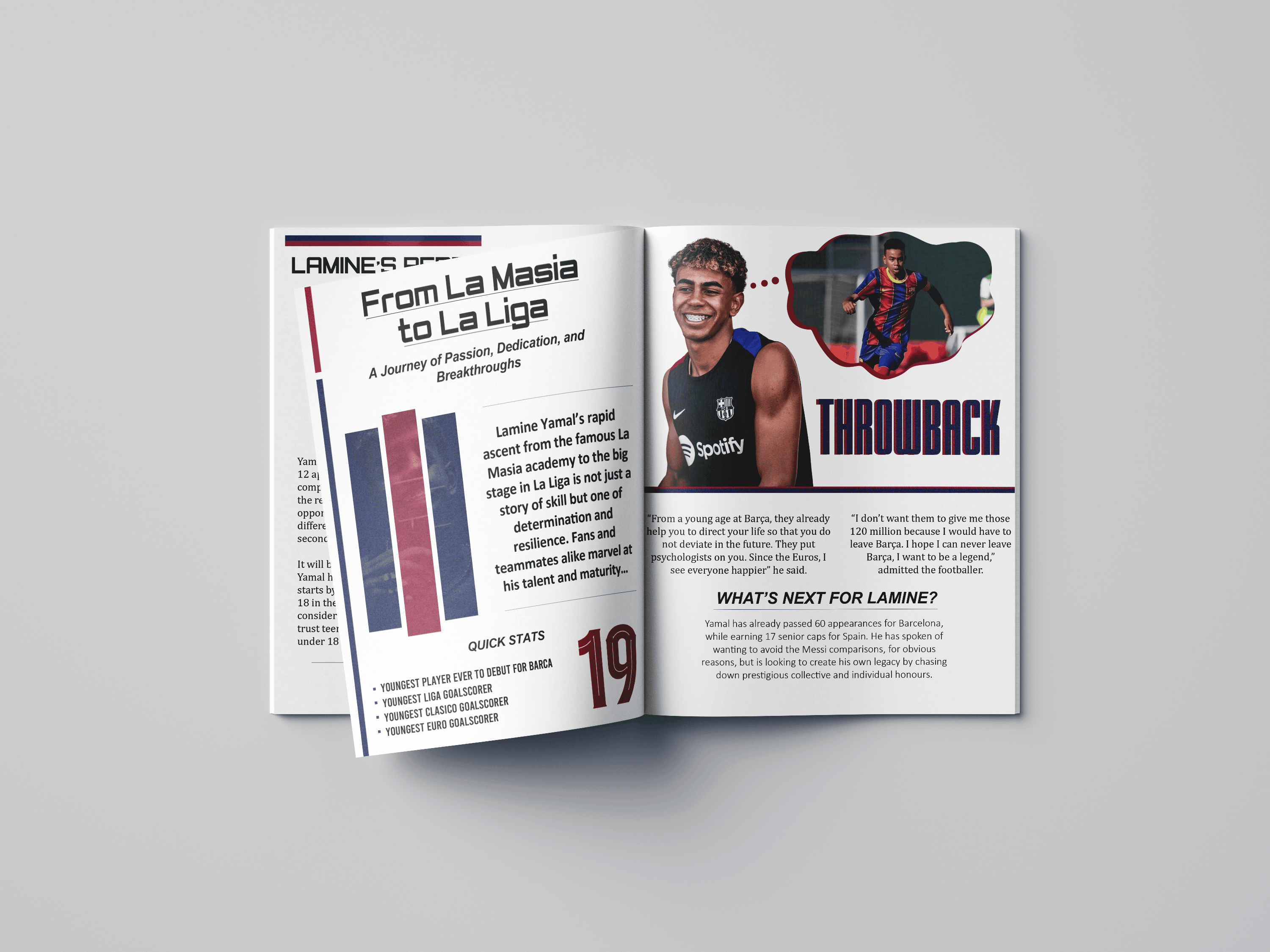 Golazogg football magazine spread: From La Masia to La Liga throwback feature